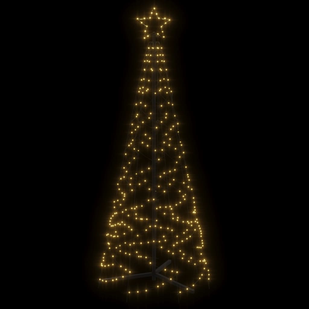 Brad de Crăciun conic, 200 LED-uri, alb cald, 70x180 cm - Lando