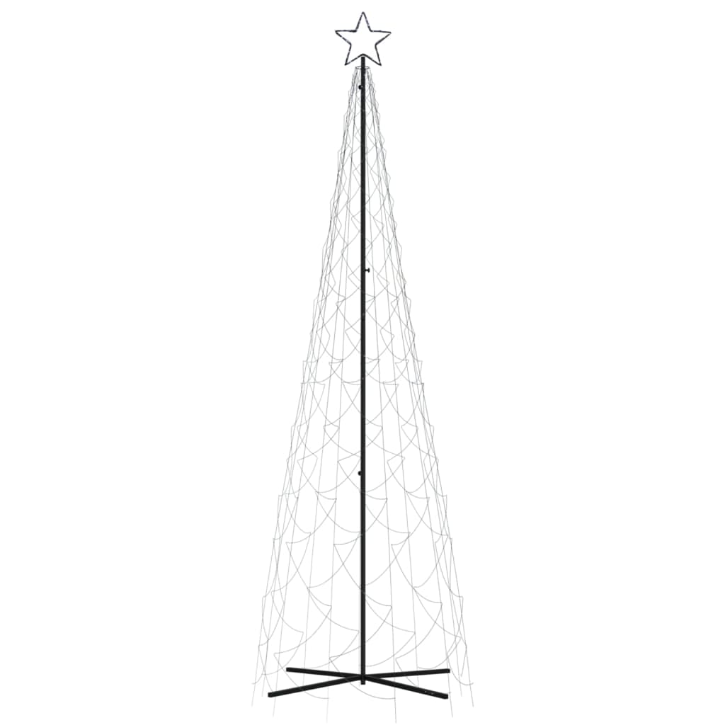 Brad de Crăciun conic, 500 LED-uri, alb rece, 100x300 cm - Lando