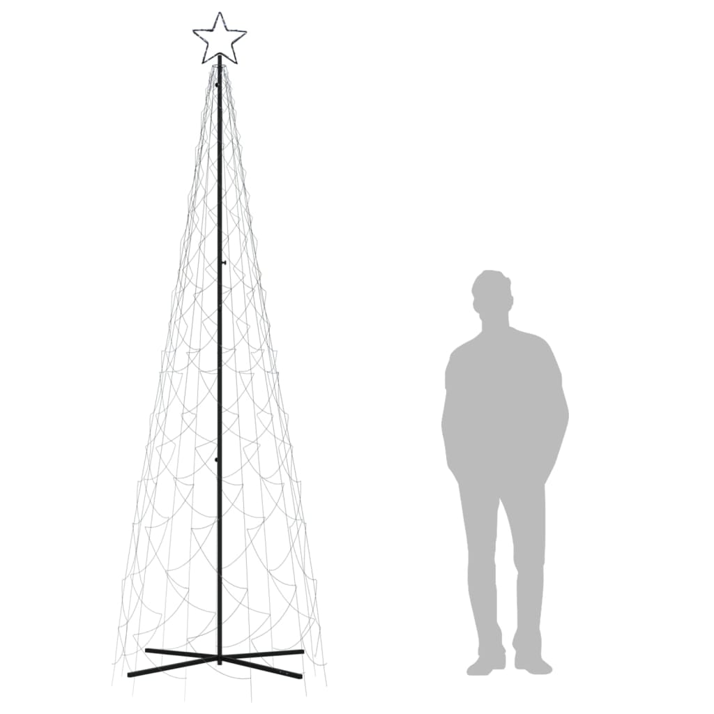Brad de Crăciun conic, 500 LED-uri, alb rece, 100x300 cm - Lando