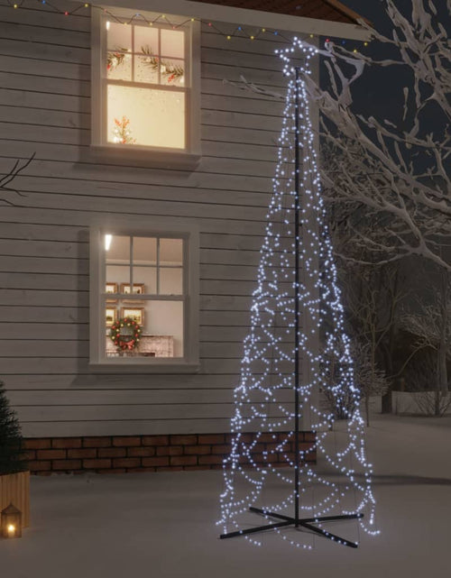 Încărcați imaginea în vizualizatorul Galerie, Brad de Crăciun conic, 500 LED-uri, alb rece, 100x300 cm - Lando
