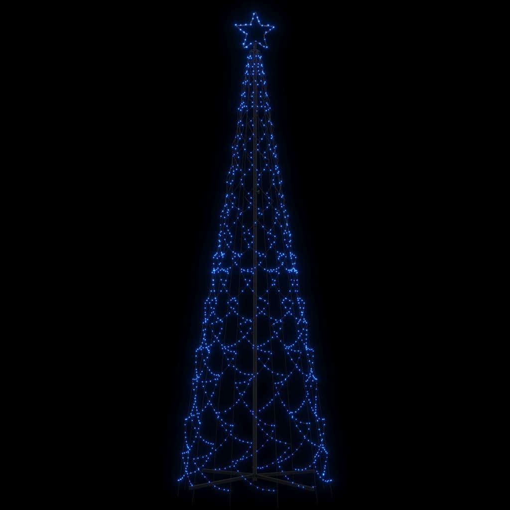 Brad de Crăciun conic, 500 LED-uri, albastru, 100x300 cm - Lando