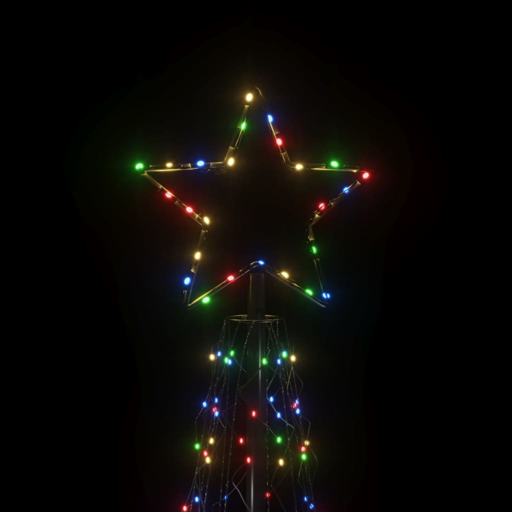 Brad de Crăciun conic, 500 LED-uri, multicolor, 100x300 cm - Lando