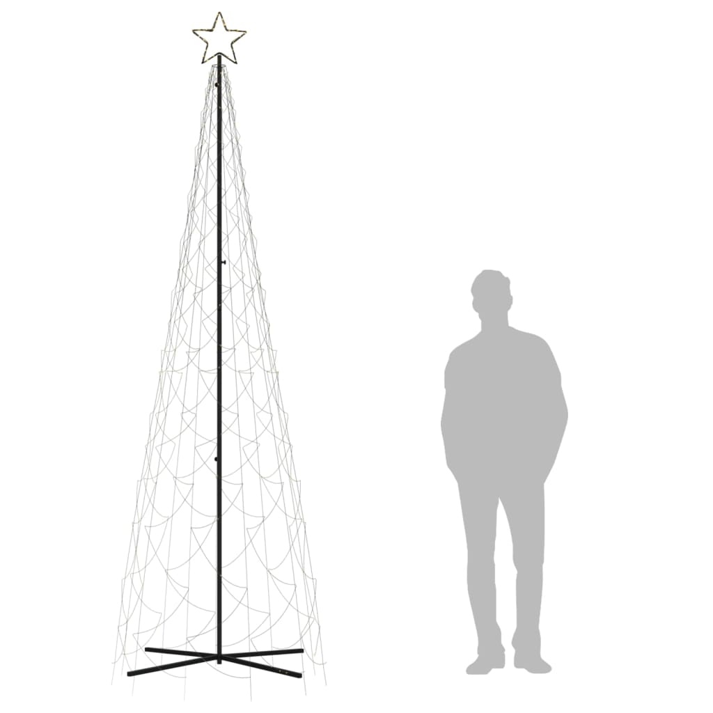 Brad de Crăciun conic, 500 LED-uri, alb cald, 100x300 cm - Lando