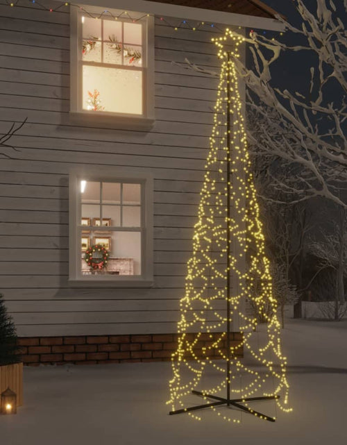 Încărcați imaginea în vizualizatorul Galerie, Brad de Crăciun conic, 500 LED-uri, alb cald, 100x300 cm - Lando
