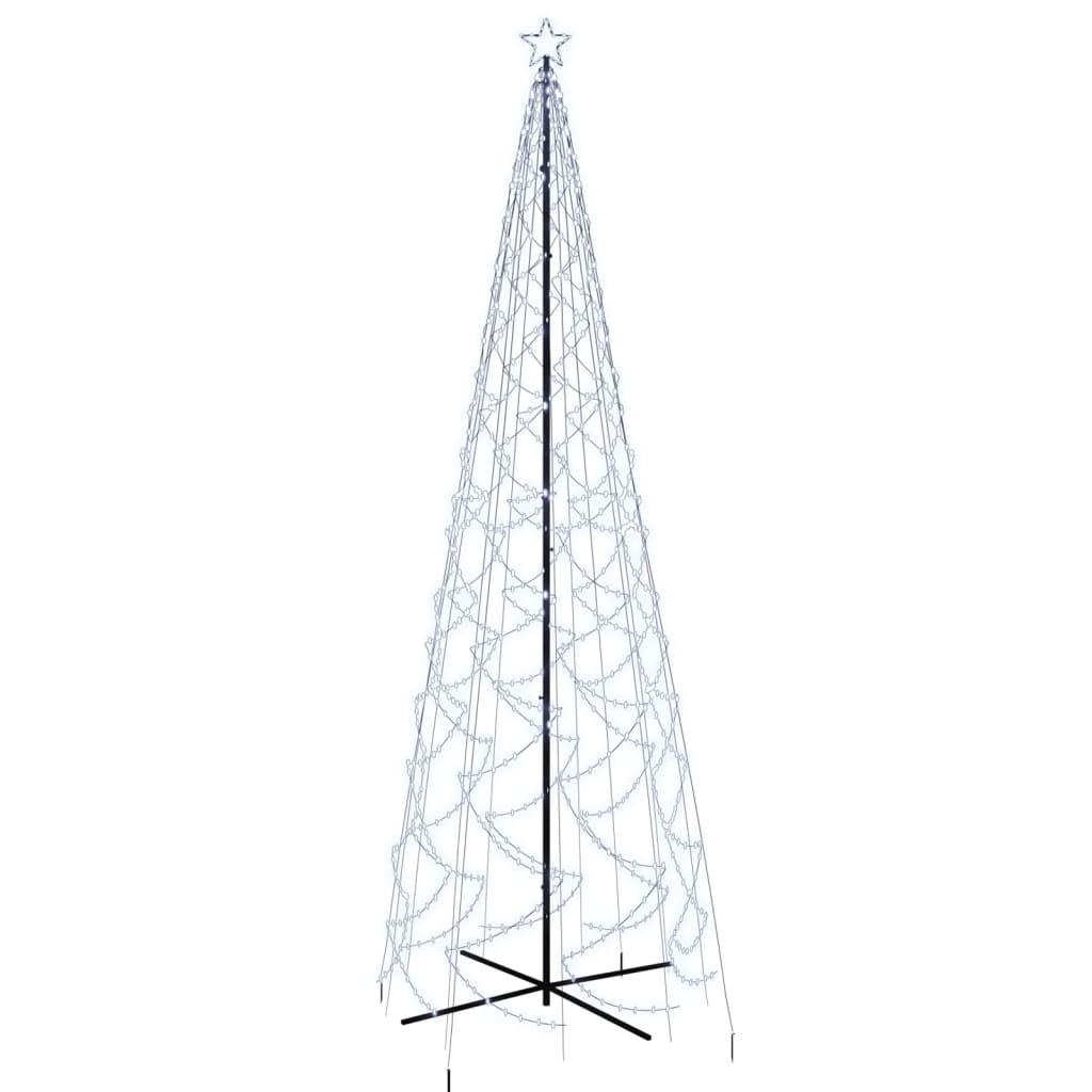 Brad de Crăciun conic, 1400 LED-uri, alb rece, 160x500 cm - Lando