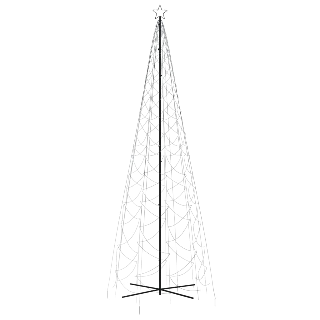 Brad de Crăciun conic, 1400 LED-uri, alb rece, 160x500 cm - Lando