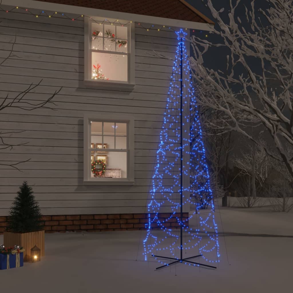 Brad de Crăciun conic, 1400 LED-uri, albastru, 160x500 cm - Lando