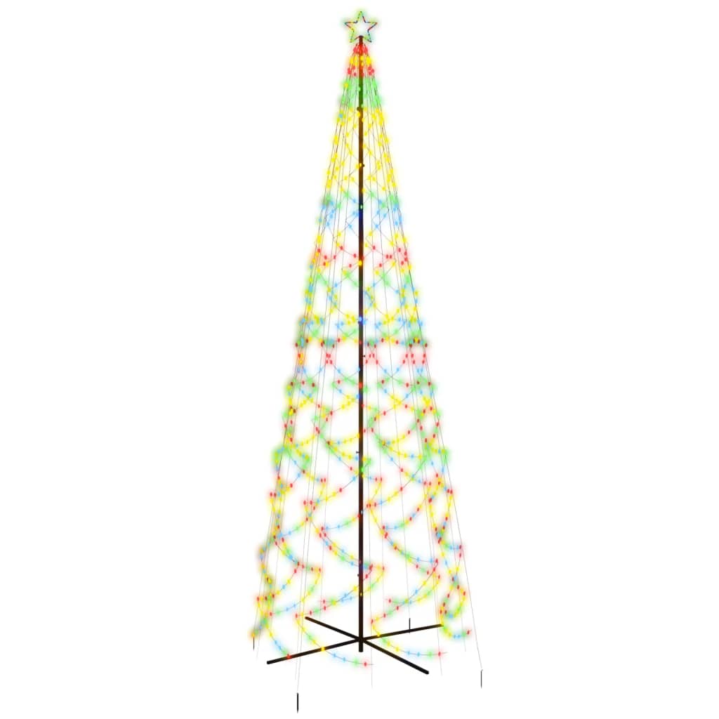 Brad de Crăciun conic, 1400 LED-uri, multicolor, 160x500 cm - Lando