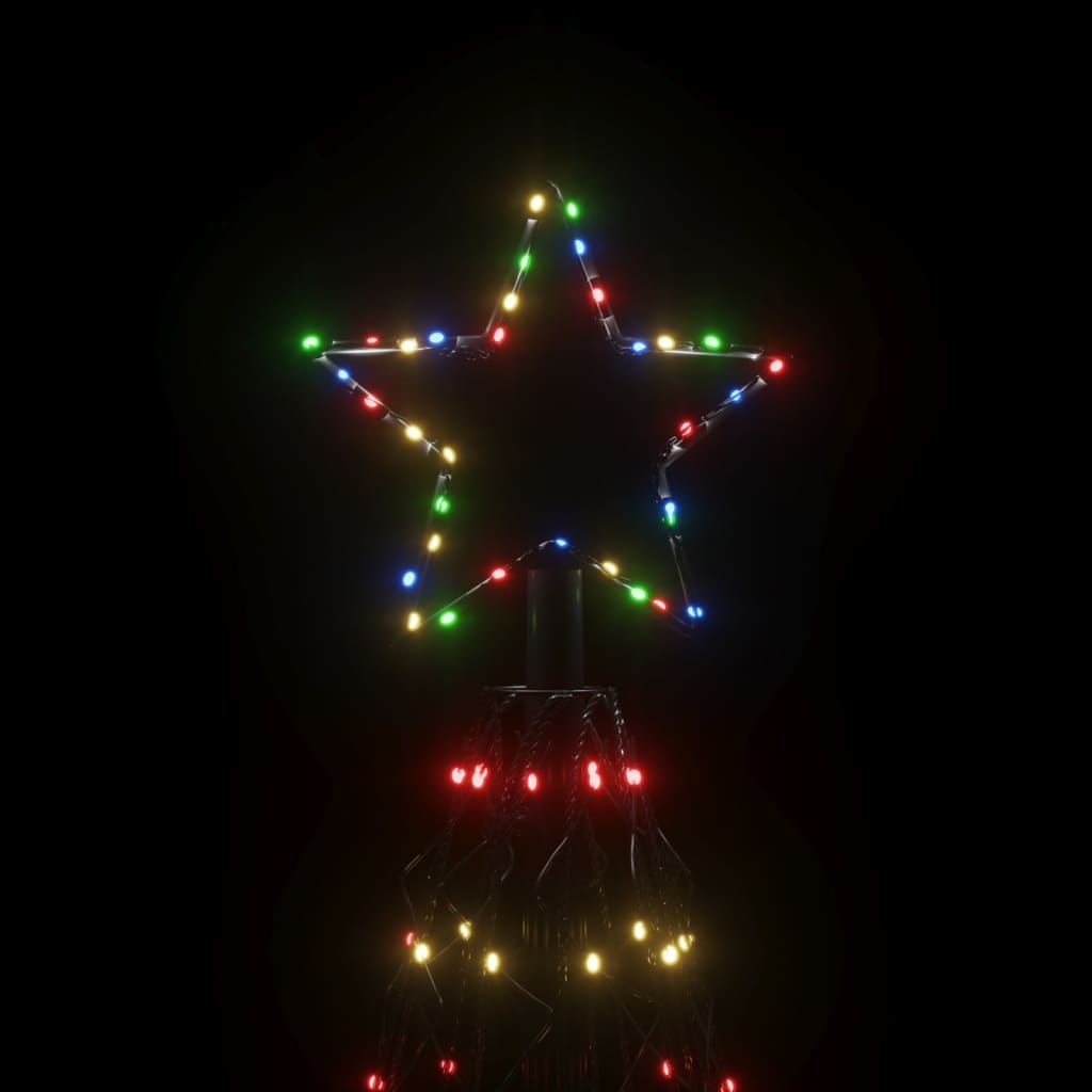 Brad de Crăciun conic, 1400 LED-uri, multicolor, 160x500 cm - Lando