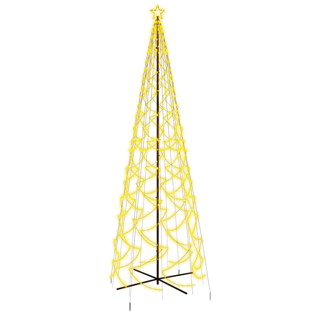 Brad de Crăciun conic, 1400 LED-uri, alb cald, 160x500 cm - Lando