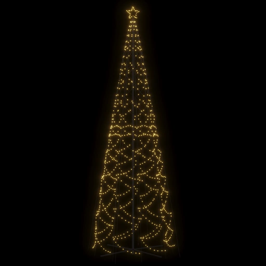 Brad de Crăciun conic, 1400 LED-uri, alb cald, 160x500 cm - Lando
