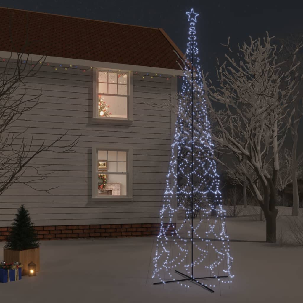 Brad de Crăciun conic, 3000 LED-uri, alb rece, 230x800 cm - Lando