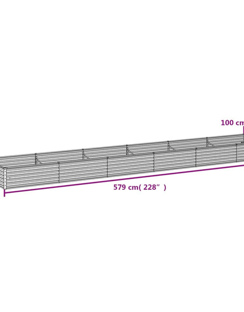 Încărcați imaginea în vizualizatorul Galerie, Strat înălțat de grădină, 579x100x36 cm, oțel corten Lando - Lando

