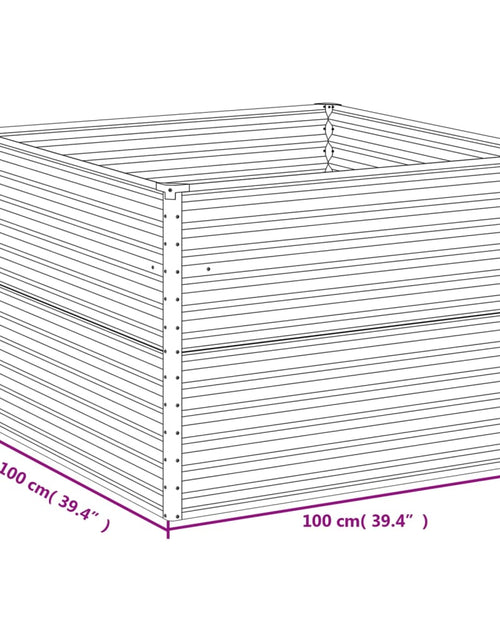 Încărcați imaginea în vizualizatorul Galerie, Strat înălțat de grădină, 100x100x69 cm, oțel corten Lando - Lando
