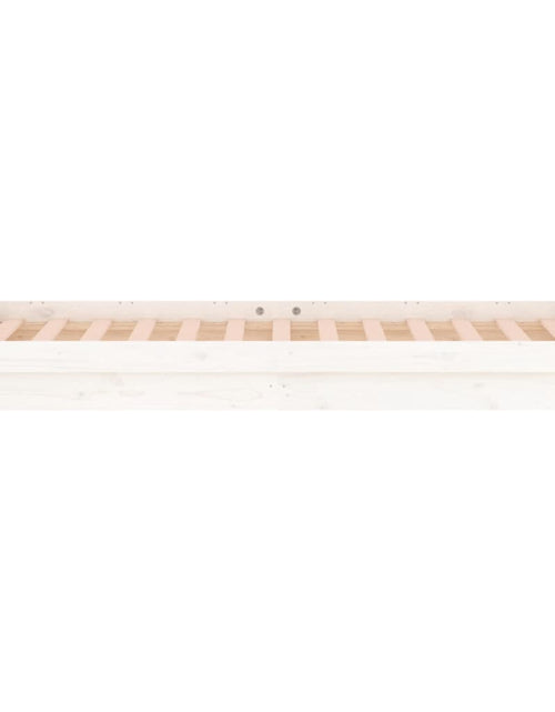 Încărcați imaginea în vizualizatorul Galerie, Cadru de pat cu LED, alb, 90x200 cm, lemn masiv - Lando
