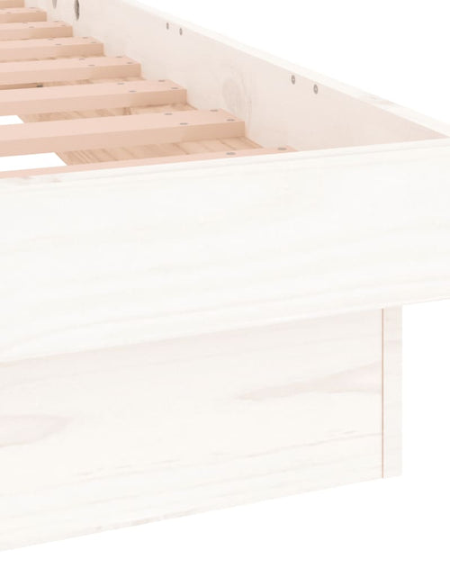 Încărcați imaginea în vizualizatorul Galerie, Cadru de pat LED Super King Size, alb, 180x200 cm, lemn masiv - Lando
