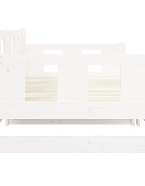 Încărcați imaginea în vizualizatorul Galerie, Pat extensibil de zi, alb, 2x(80x200) cm, lemn masiv de pin - Lando

