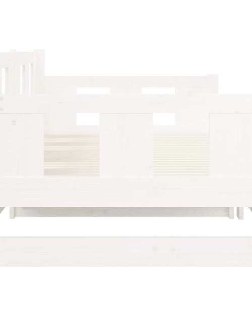 Încărcați imaginea în vizualizatorul Galerie, Pat extensibil de zi, alb, 2x(90x190) cm, lemn masiv de pin - Lando
