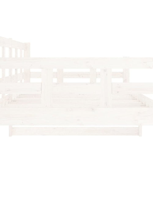 Încărcați imaginea în vizualizatorul Galerie, Pat de zi, 90x200 cm, alb, lemn masiv de pin - Lando
