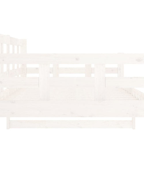 Загрузите изображение в средство просмотра галереи, Pat de zi, alb, 90x190 cm, lemn masiv de pin - Lando
