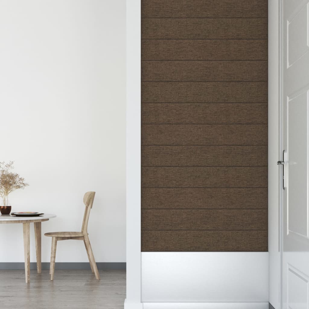 Panouri de perete 12 buc. maro 90x15 cm textil 1,62 m² - Lando