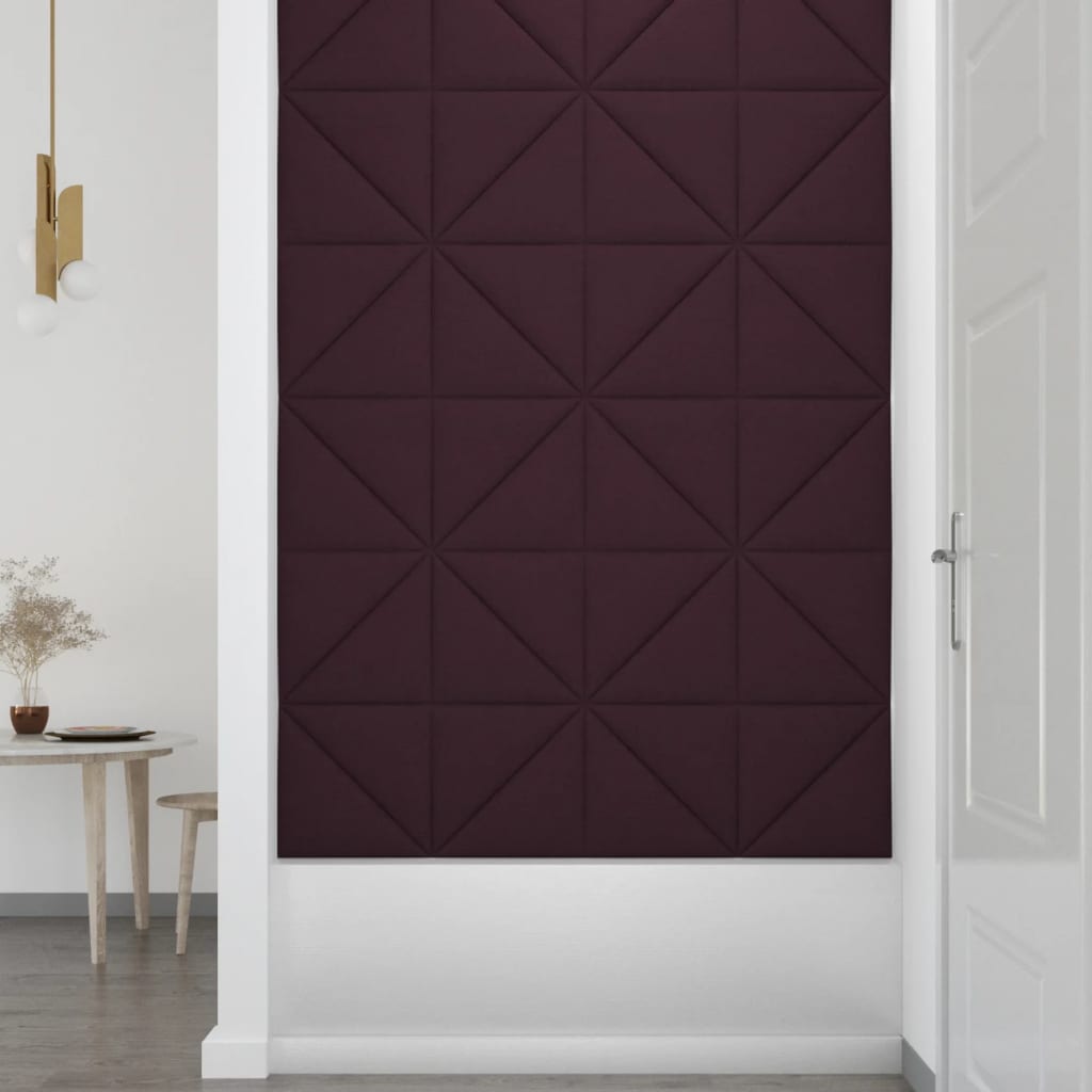 Panouri de perete 12 buc. violet 30x30 cm textil 0,54 m² - Lando