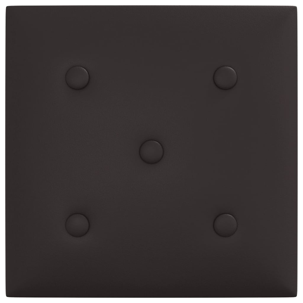 Panouri perete 12 buc. negru, 30x30 cm piele ecologică, 1,08 m² - Lando