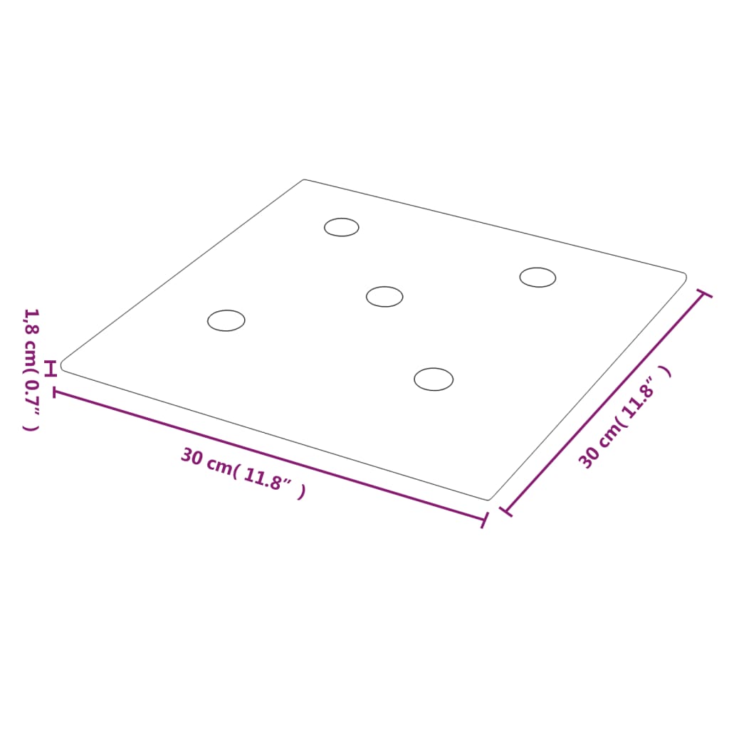 Panouri perete 12 buc. maro, 30x30 cm, piele ecologică 1,08 m² - Lando