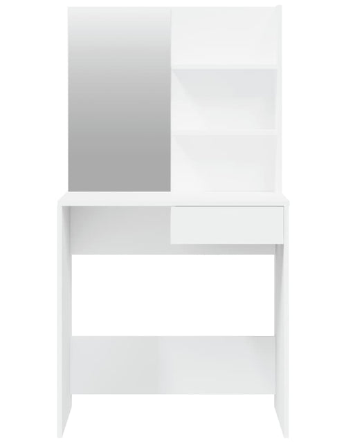 Încărcați imaginea în vizualizatorul Galerie, Masă de toaletă cu oglindă, alb, 74,5x40x141 cm - Lando
