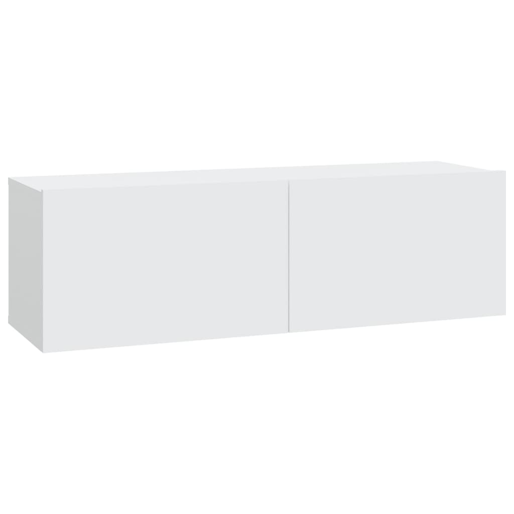 Dulapuri TV de perete 2 buc. alb 100x30x30 cm lemn compozit Lando - Lando