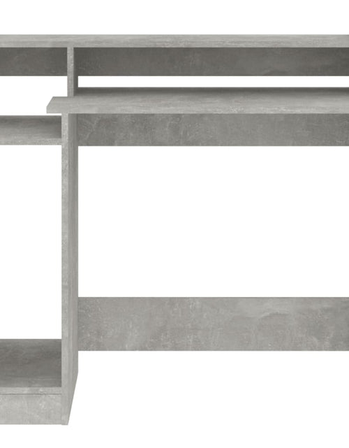 Încărcați imaginea în vizualizatorul Galerie, Birou cu lumini LED, gri beton, 97x90x45 cm, lemn compozit - Lando
