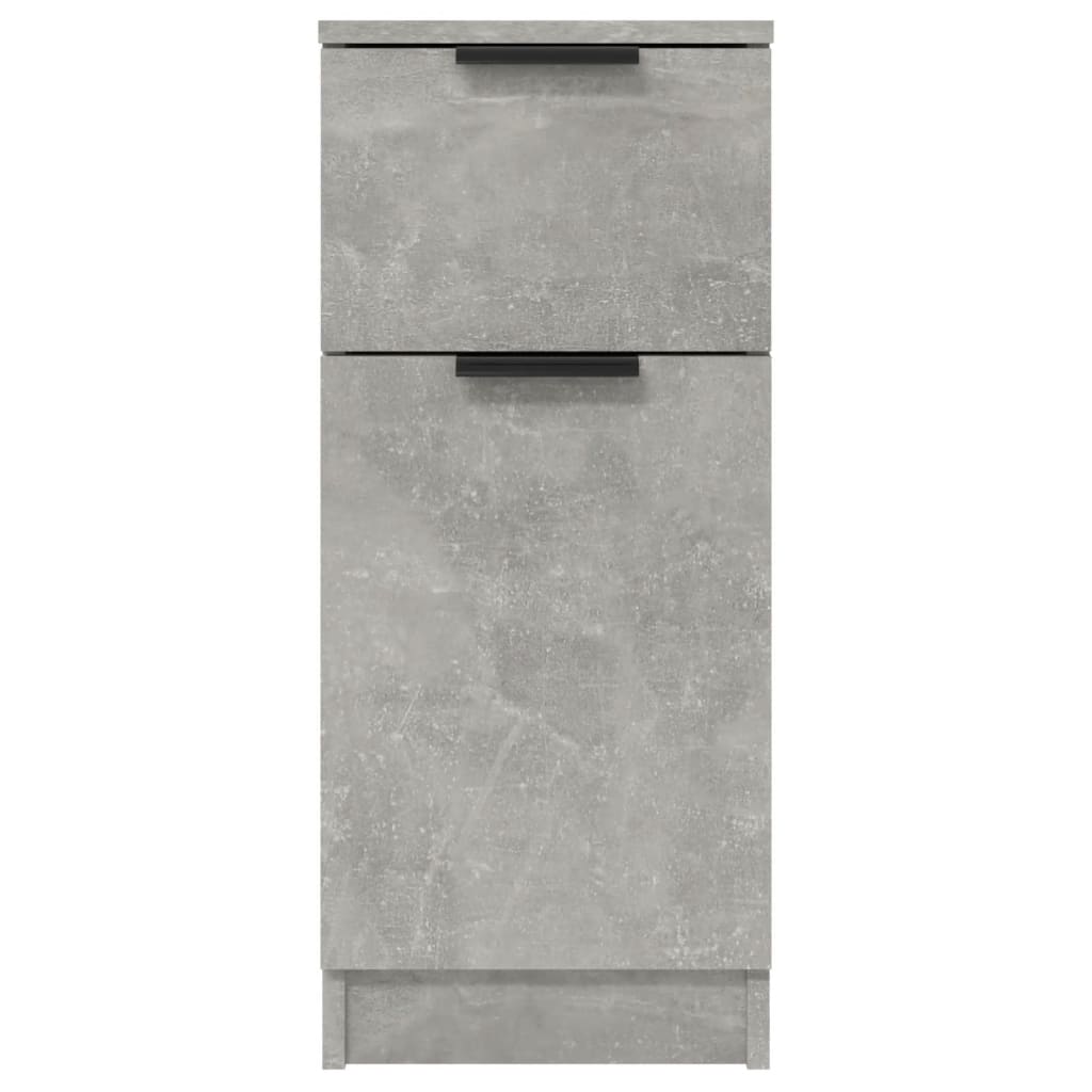 Servantă, gri beton, 30x30x70 cm, lemn compozit