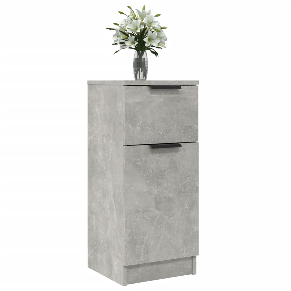 Servante, 2 buc., gri beton, 30x30x70 cm, lemn compozit - Lando