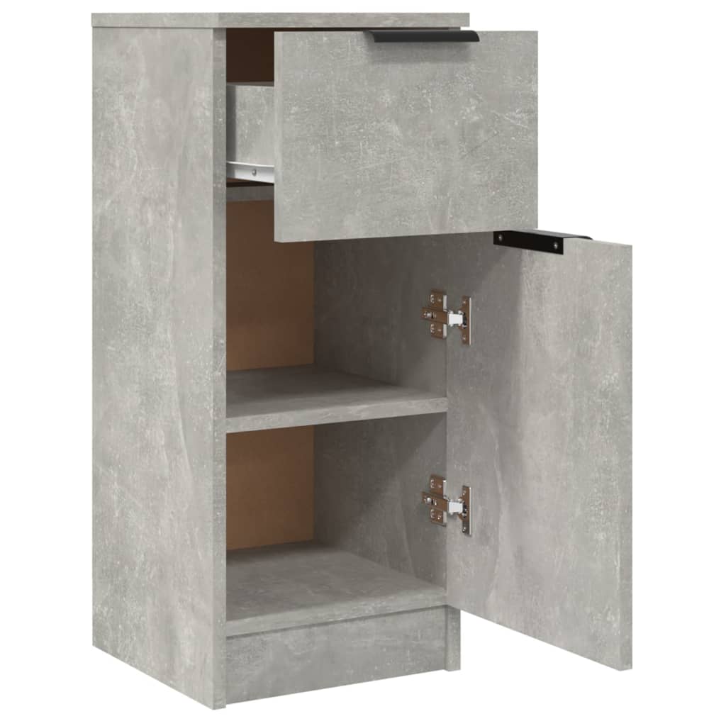 Servante, 2 buc., gri beton, 30x30x70 cm, lemn compozit - Lando