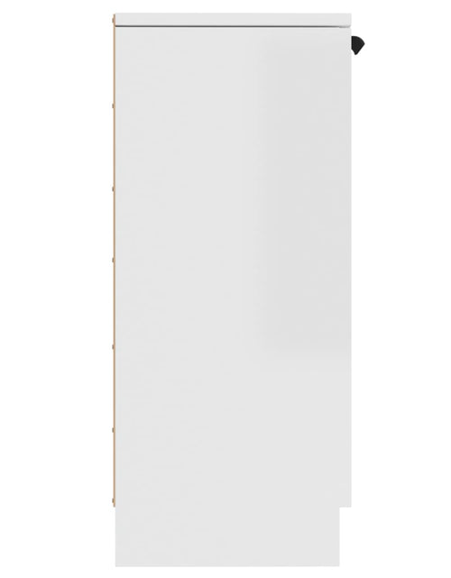 Загрузите изображение в средство просмотра галереи, Servantă, alb extralucios, 30x30x70 cm, lemn prelucrat Lando - Lando
