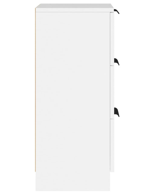 Încărcați imaginea în vizualizatorul Galerie, Servante, 2 buc., alb, 30x30x70 cm, lemn prelucrat - Lando
