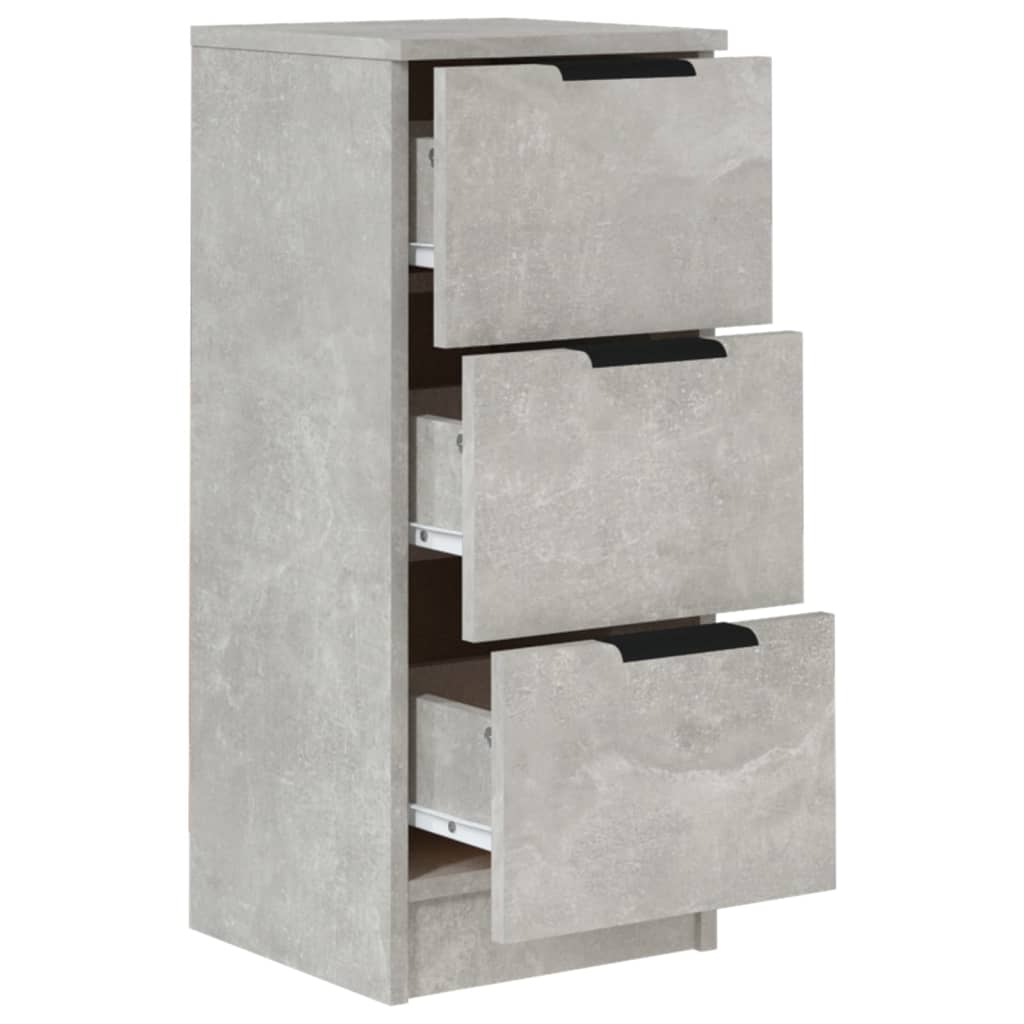 Servante, 2 buc., gri beton, 30x30x70 cm, lemn prelucrat Lando - Lando