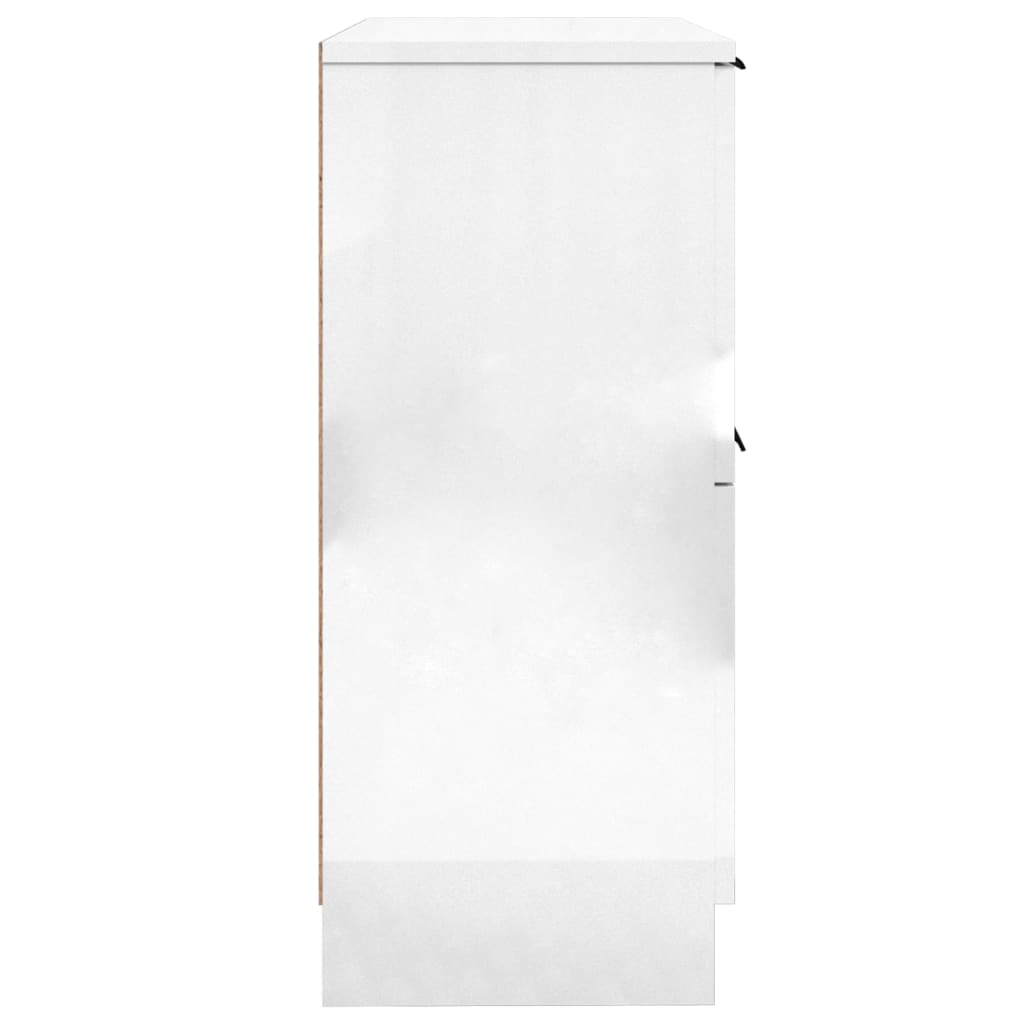 Servantă, alb extralucios, 30x30x70 cm, lemn compozit - Lando