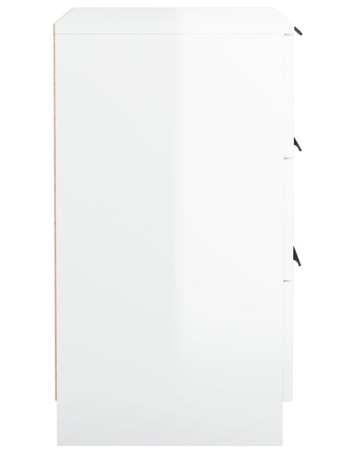 Încărcați imaginea în vizualizatorul Galerie, Noptiere, 2 buc., alb extralucios, 40x36x65 cm - Lando
