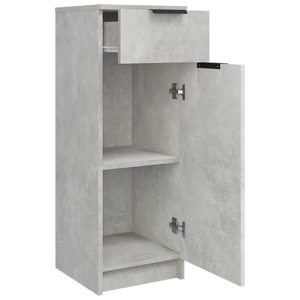 Dulap de baie, gri beton, 32x34x90 cm, lemn compozit - Lando