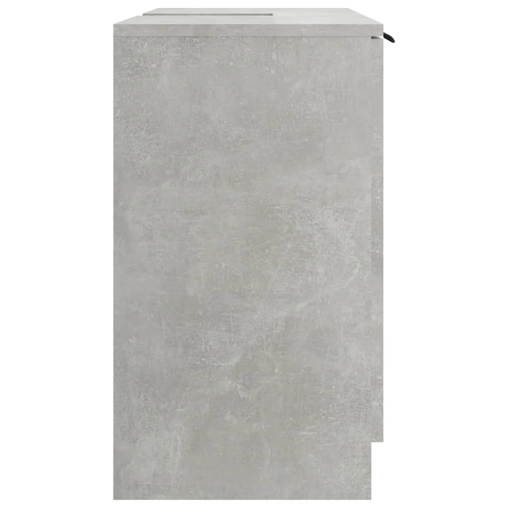 Dulap de baie, gri beton, 64,5x33,5x59 cm, lemn compozit - Lando