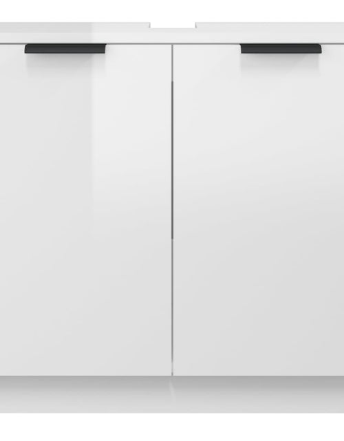 Загрузите изображение в средство просмотра галереи, Dulap de baie, alb extralucios, 64,5x33,5x59 cm, lemn compozit - Lando
