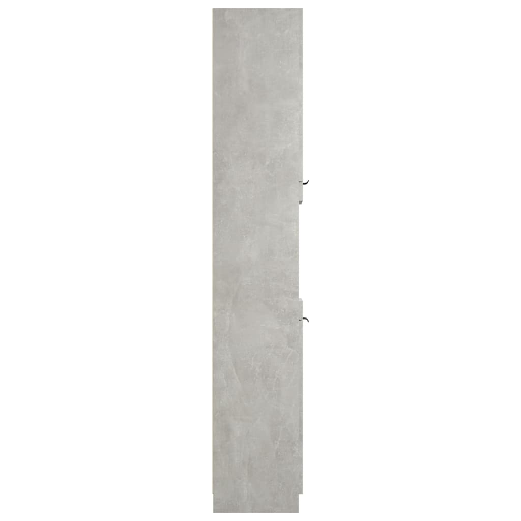 Dulap de baie, gri beton, 32x34x188,5 cm, lemn compozit - Lando