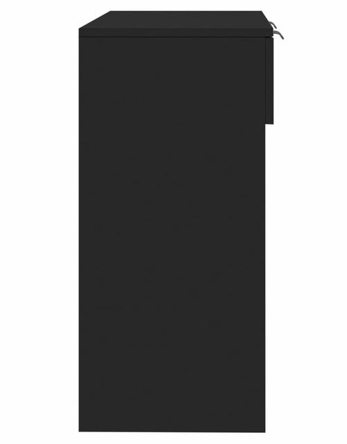 Загрузите изображение в средство просмотра галереи, Măsuță consolă, negru, 90x36x75 cm, lemn compozit Lando - Lando
