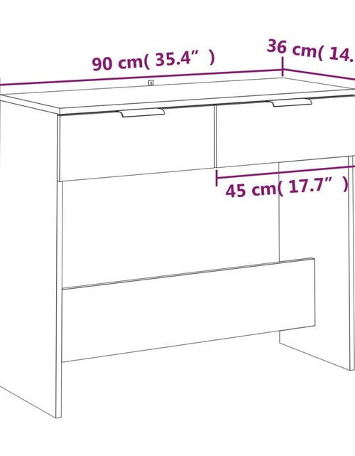 Загрузите изображение в средство просмотра галереи, Măsuță consolă, negru, 90x36x75 cm, lemn compozit Lando - Lando
