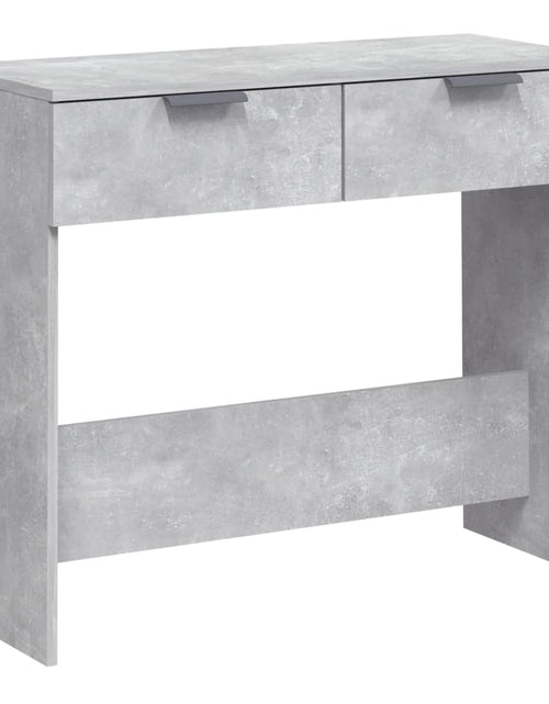 Загрузите изображение в средство просмотра галереи, Măsuță consolă, gri beton, 90x36x75 cm, lemn prelucrat Lando - Lando
