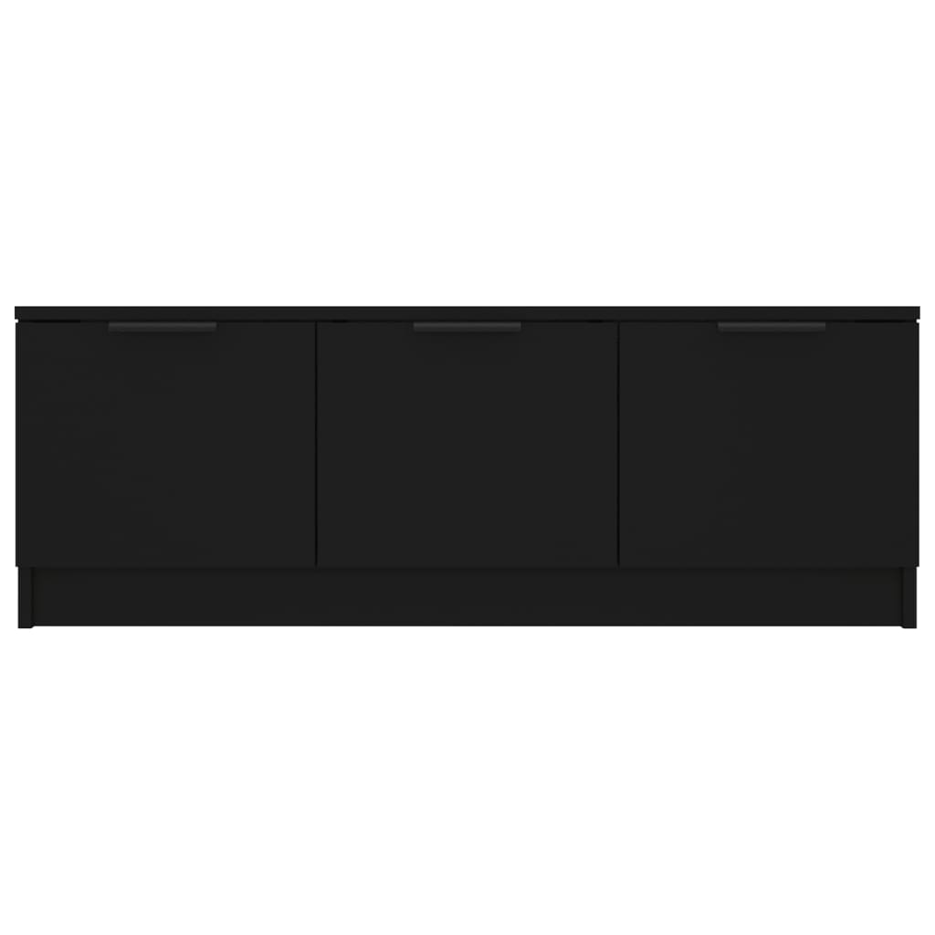 Comodă TV, negru, 102x35x36,5 cm, lemn prelucrat Lando - Lando