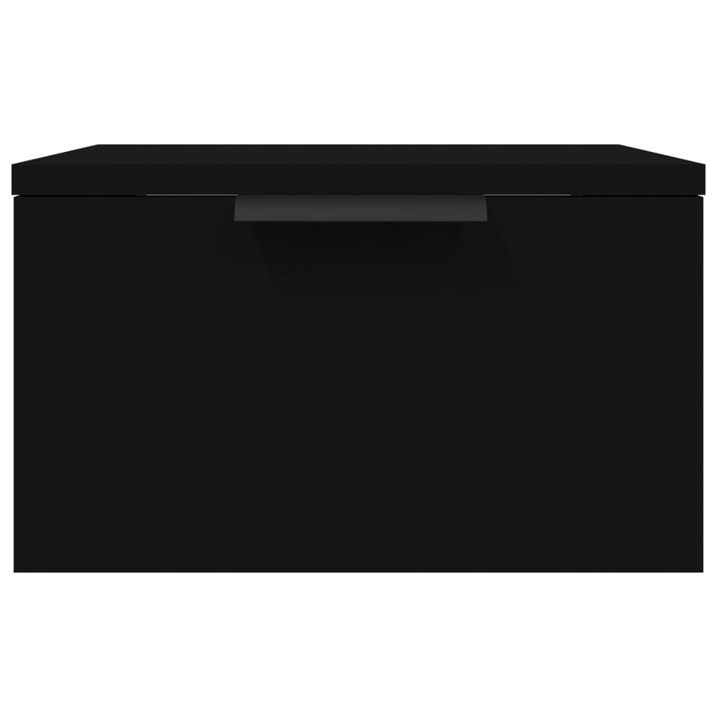 Noptiere de perete, 2 buc., negru, 34x30x20 cm - Lando