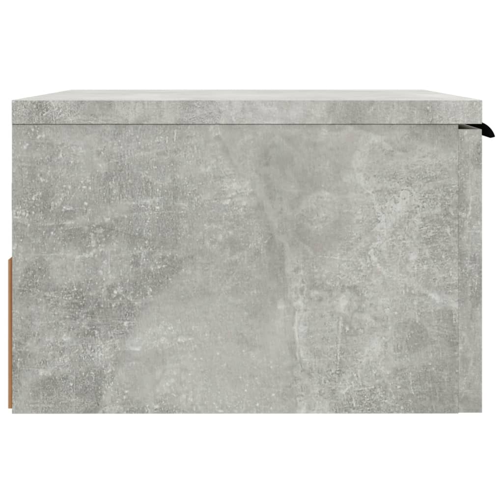 Noptieră de perete, gri beton, 34x30x20 cm - Lando