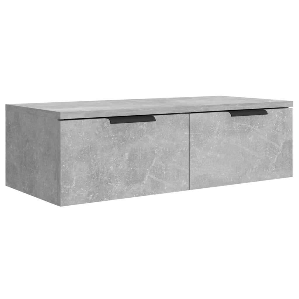 Dulap de perete, gri beton, 68x30x20 cm, lemn compozit Lando - Lando